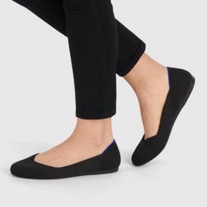 Rothy’s The Flat Black Round Toe Ballet Flat Shoes
